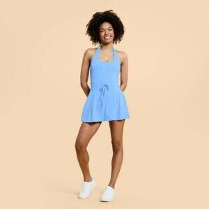 Blogilates -  POPFLEX Women's Game Set Match Halter Active Cool Blue Size Small